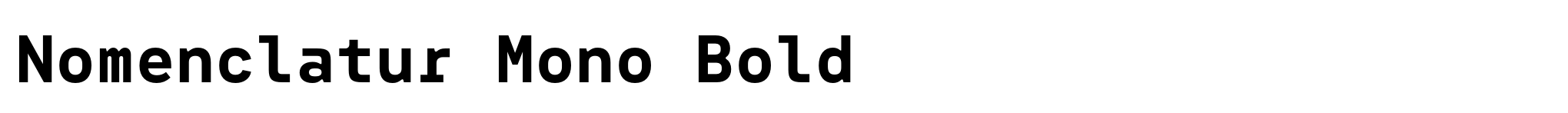 Nomenclatur Mono Bold image